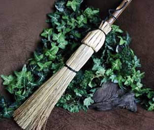 Pecan Firewood: Broom with Pecan Handle